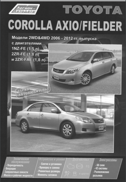 Тойота Королла Аксио/Филдер (2WD&4WD; 2006-2012), инструкция по обслуживанию и по применению
